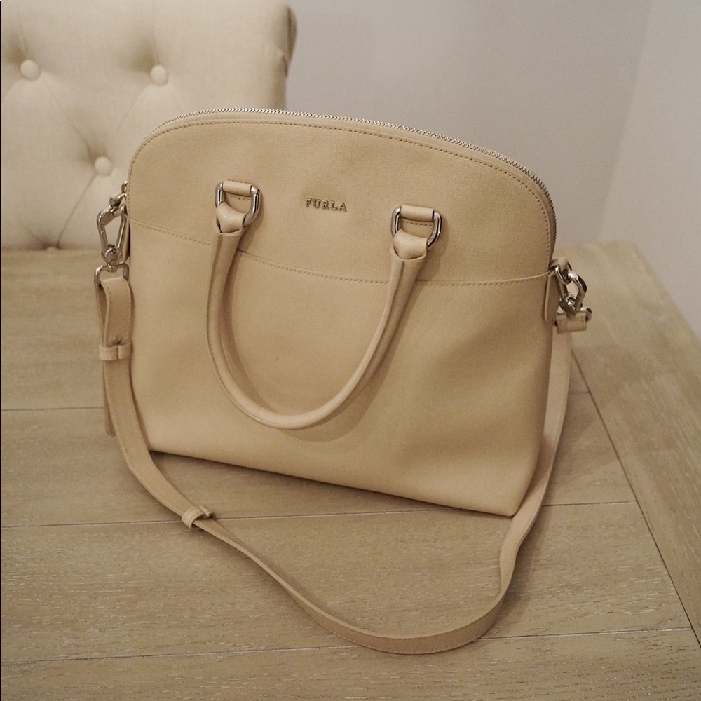 Furla Genuine Leather Epi Bag with Strap